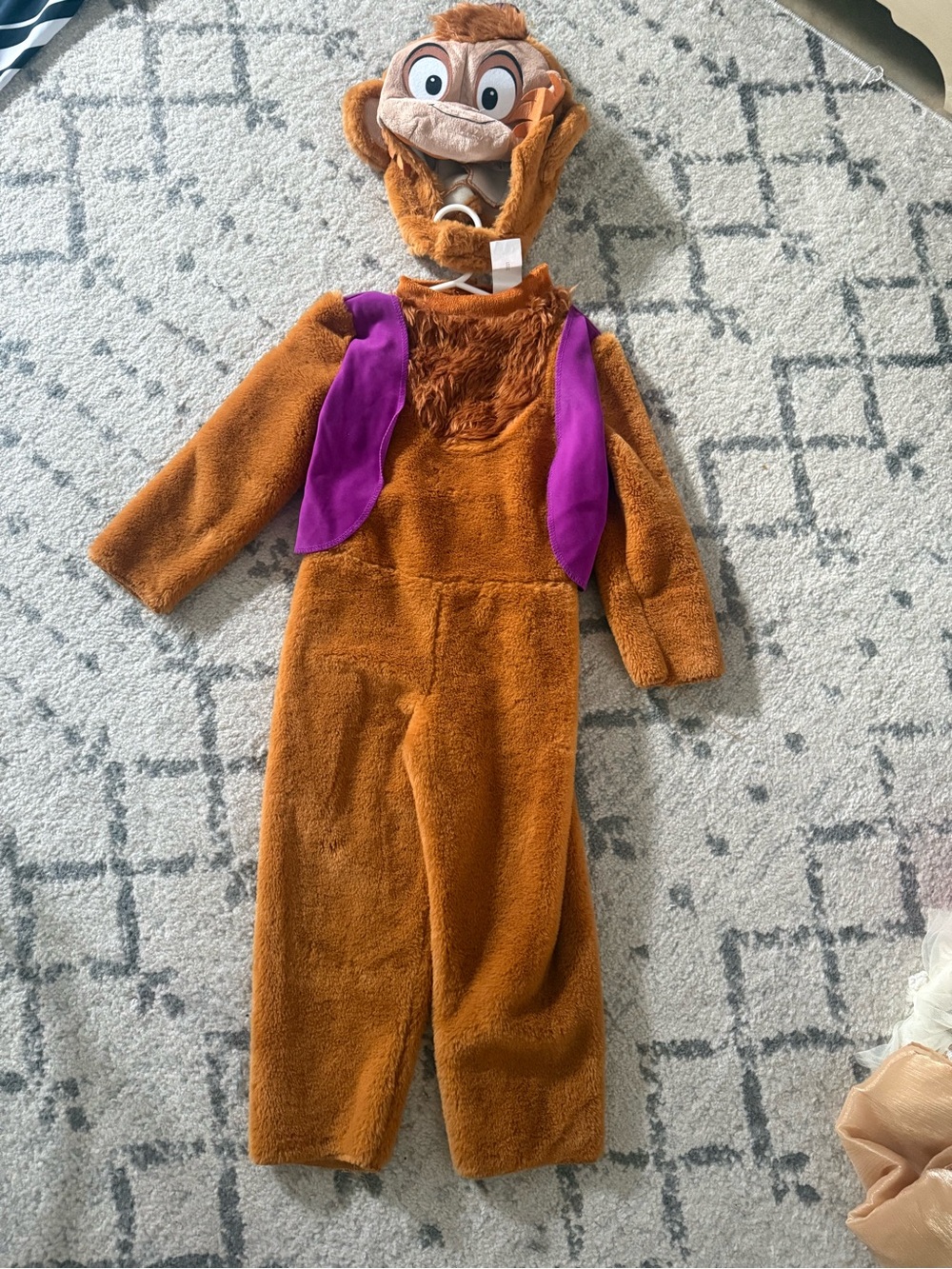 Disney Abu from Aladdin Brown Monkey Costume with Purple Accents